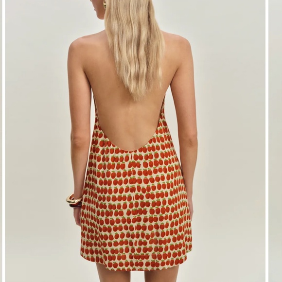 Reformation Avielle Dress in Fresh Tomatoes - Picture 2 of 6